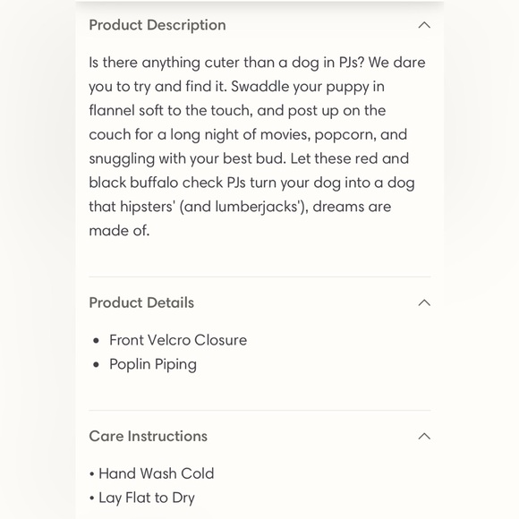 Fabdog 12 S Red Black Buffalo Check Plaid Cotton Fleece Dog Pajamas PJs NEW NWOT - Picture 9 of 10